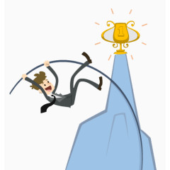 奖杯与商务男士