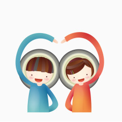 做爱心动作的情侣