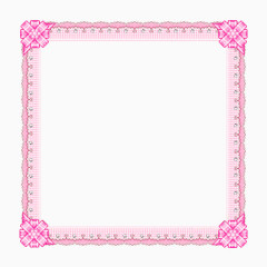 粉色边框