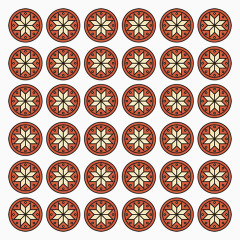 圆形传统服饰纹样底纹图案