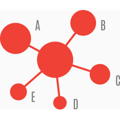PPT圆形分佈图矢量素材
