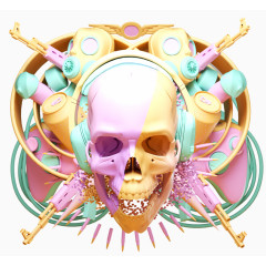 糖果色骷髅头