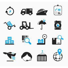 物流和运输的图标