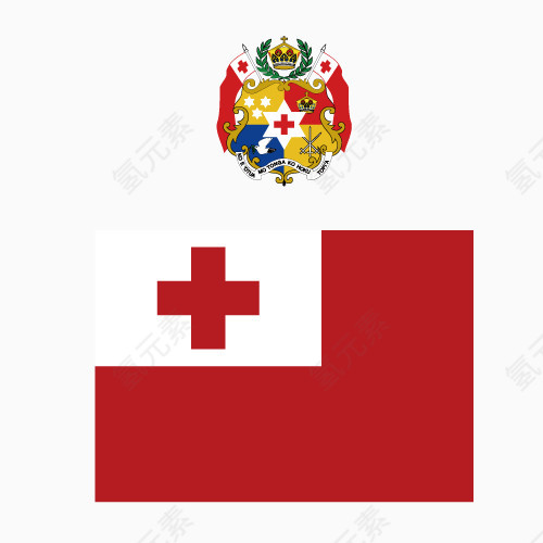 矢量汤加国徽