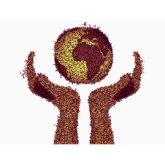 手掌的地球图片素材