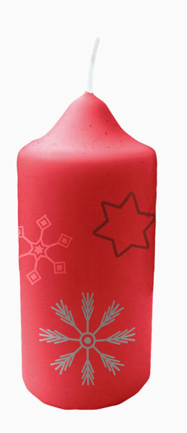 红色雪花蜡烛