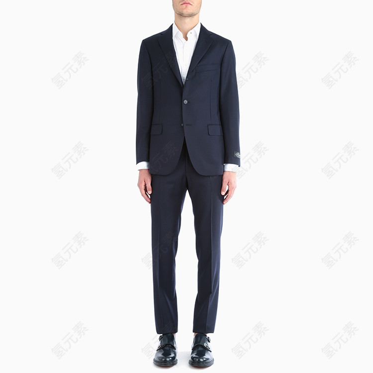 男士藏蓝色羊毛西装