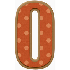 橙色波点数字0