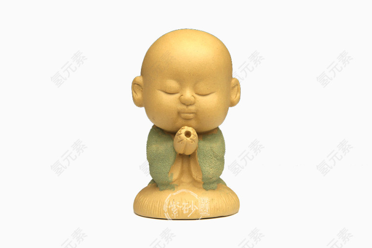 迷你小和尚合掌的小摆件