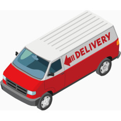 矢量创意设计小型送货车图