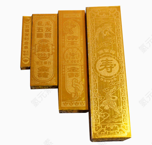 纸质金条上坟用品实物图