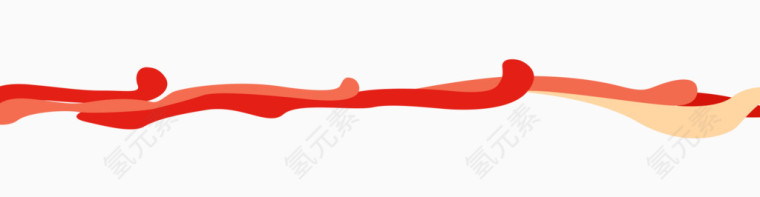 红色波浪云