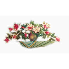 桌面花盆绘画装饰免抠素材