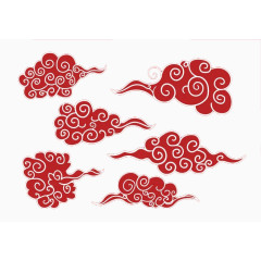 卡通日本文化祥云图标