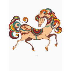 彩绘马儿