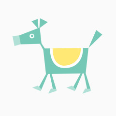 淡蓝的卡通驴图像