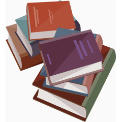 书本摆放海报元素PNG矢量元素