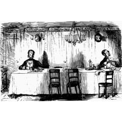 矢量用餐的人物