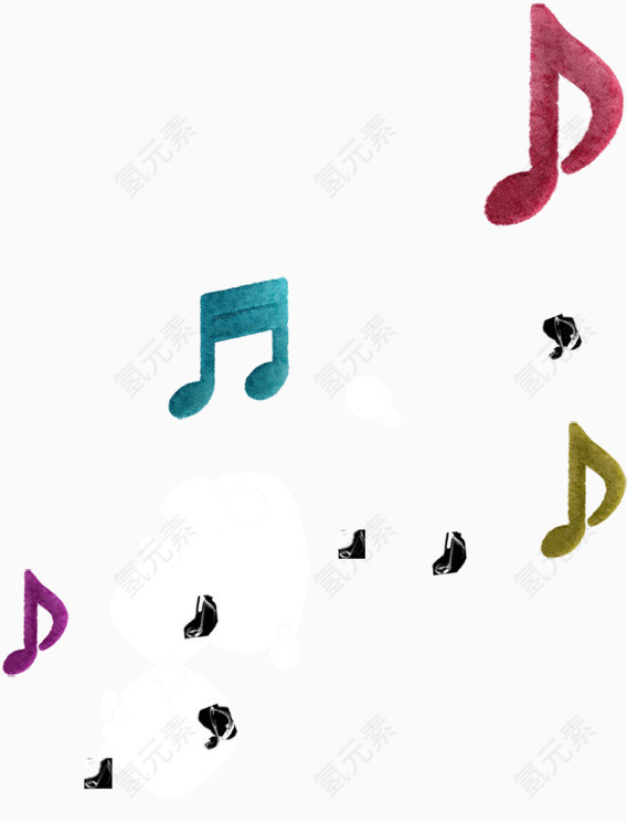 动感彩色音符