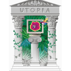 有质感的罗马石柱元素