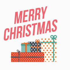 圣诞节快乐艺术字矢量图