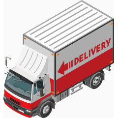 矢量创意设计小货车卡车物流图