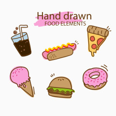 矢量手绘食物
