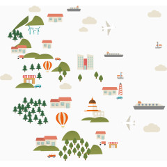 城市全景俯瞰图