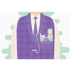 扁平设计记者图形