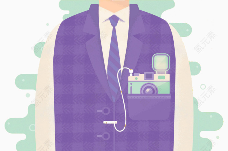 扁平设计记者图形