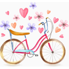 矢量手绘自行车