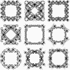 矢量时尚创意欧式边框花纹