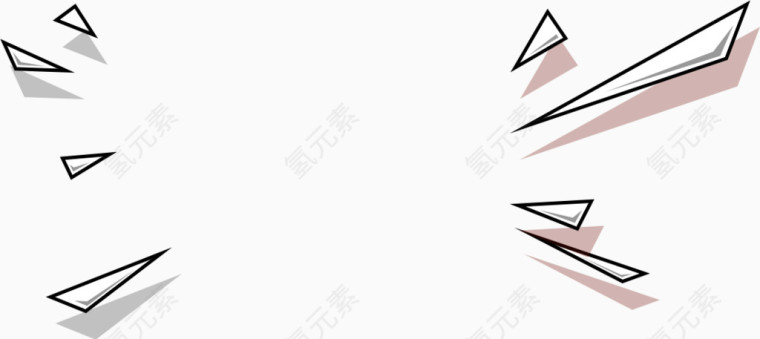 漫画式三角漂浮几何提醒框