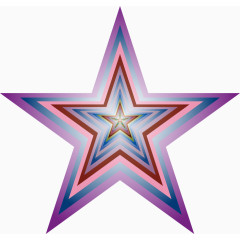 炫彩五角星矢量图