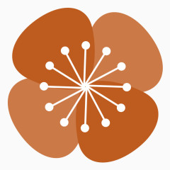 褐色花瓣的杯垫图案