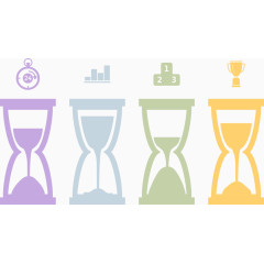 矢量创意彩色沙漏数据分析