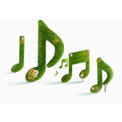 绿色音符装饰