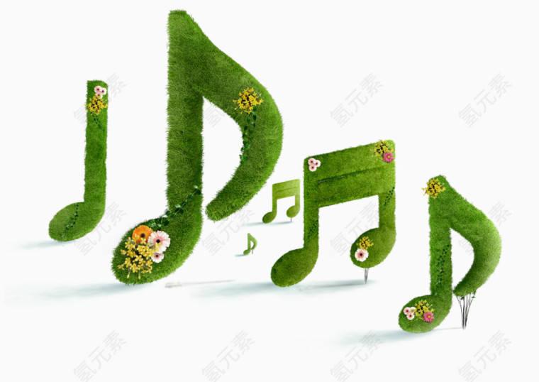 绿色音符装饰