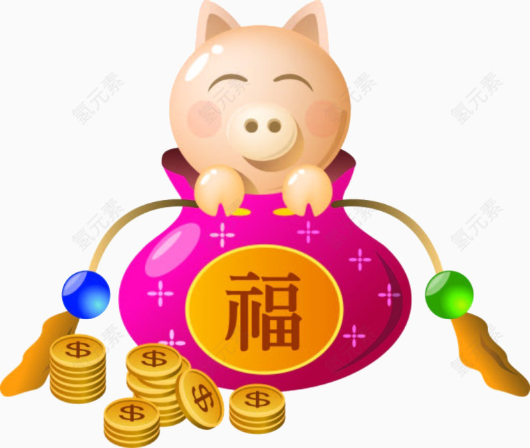 装在福袋里面的小猪