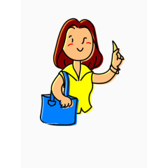 背着小包的职场女士