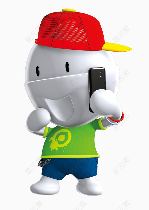 打电话的3D小人