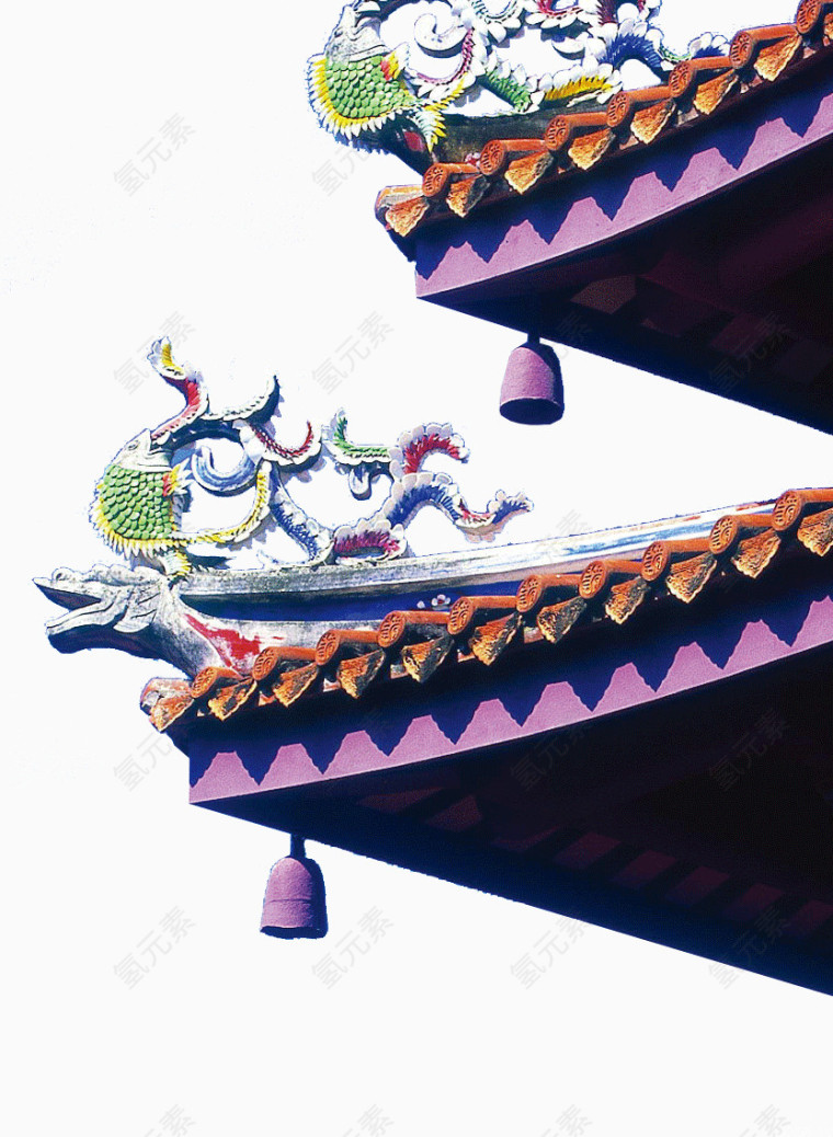 中国建筑屋檐雕刻