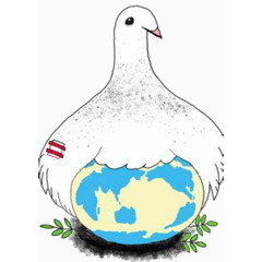 和平鸽地球手绘