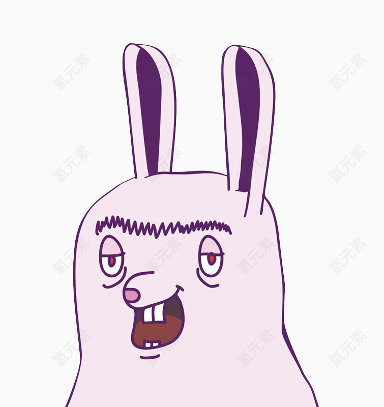 红色兔子简笔画