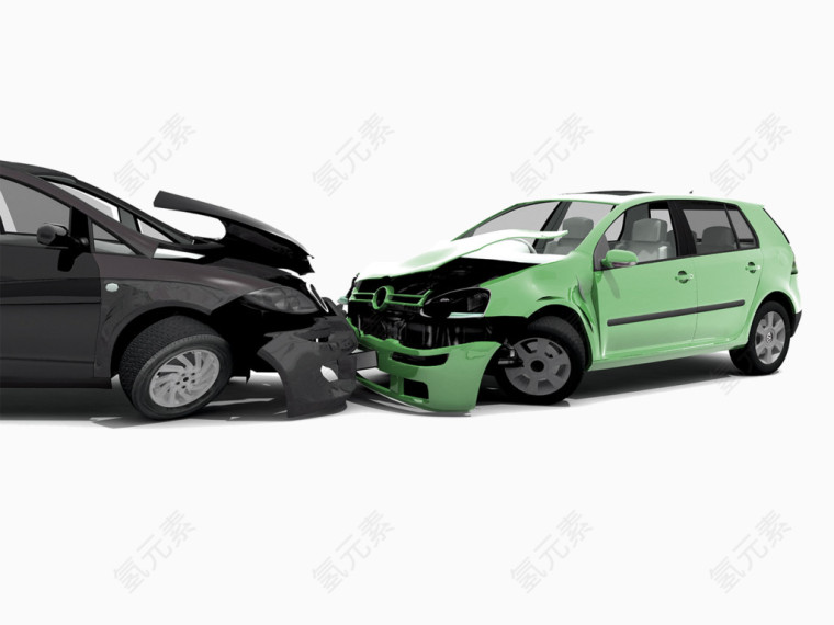 两辆汽车相碰撞车