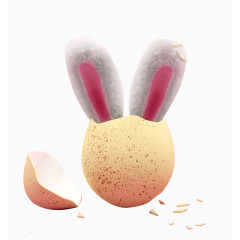 可爱兔子耳朵的蛋