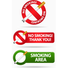 禁烟标志矢量