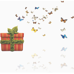 蝴蝶礼物装饰元素