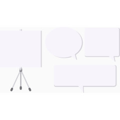 矢量手绘对话框和展示板