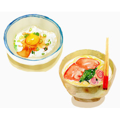 卡通手绘日式饭